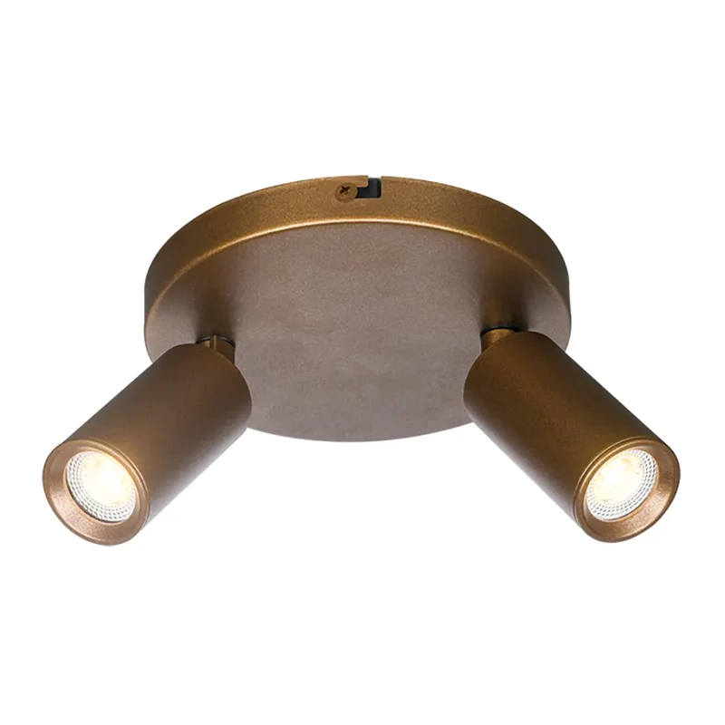 Freelight spot Scolo - 2 lichts - 15 x 12 cm - brons goud