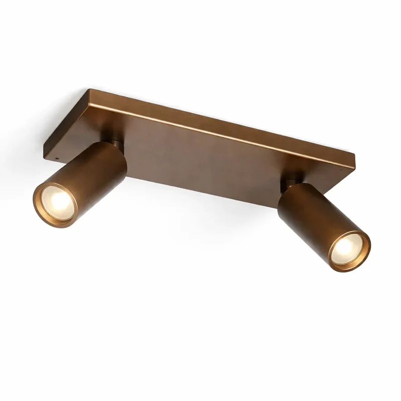 Freelight spot Scolo - 2 lichts - 28 x 12 cm - brons goud
