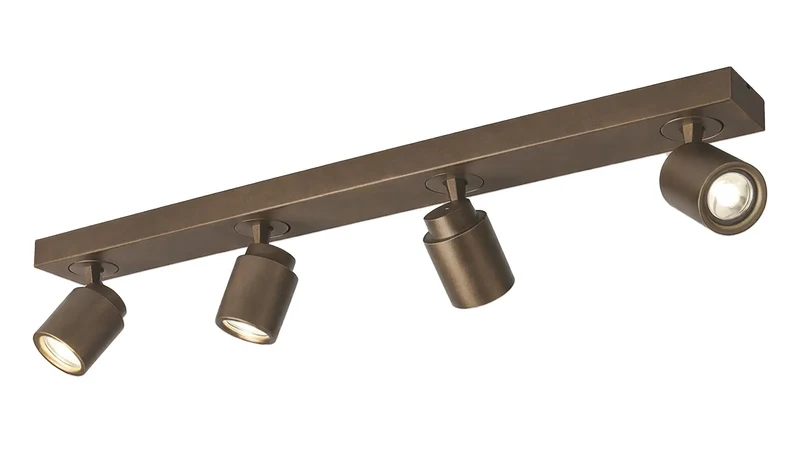 Freelight spot Razza - 4 lichts - 76 x 14 cm - brons goud