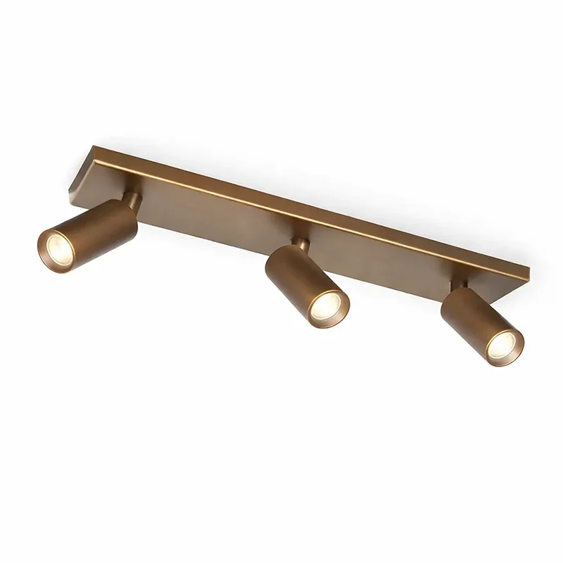 Freelight spot Scolo - 3 lichts - 46 x 12 cm - brons goud