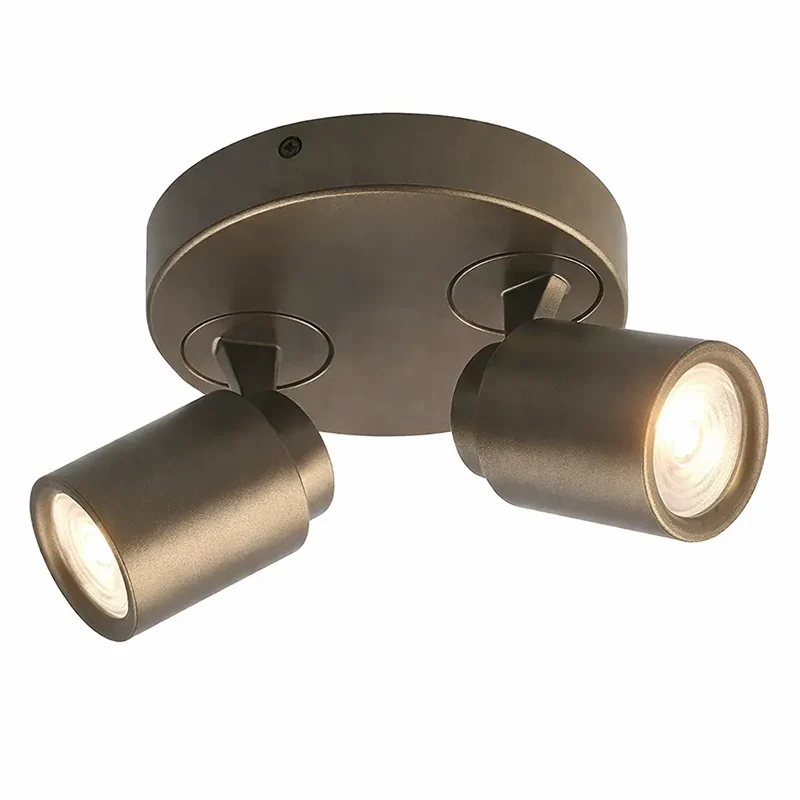 Freelight spot Razza - 2 lichts - 17 x 14 cm - brons goud