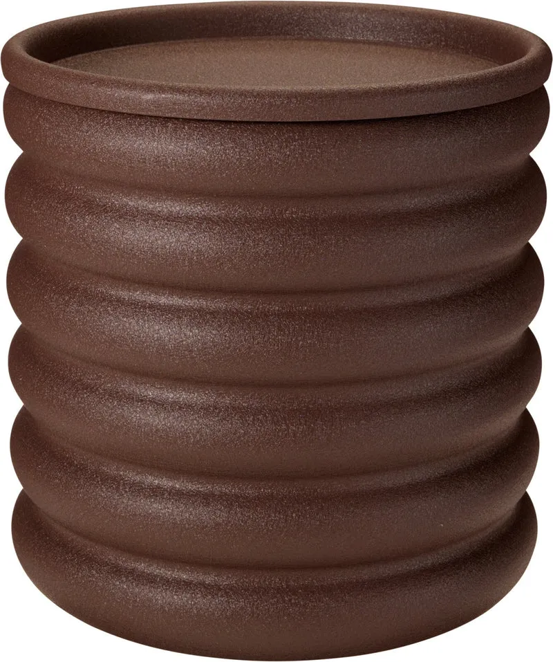 OPBERGTON ''CROCK'' METAAL BRUIN D33 H33,5CM