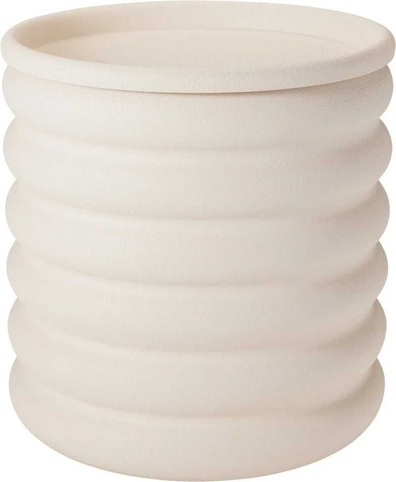 OPBERGTON ''CROCK'' METAAL OFFWHITE D33 H33,5CM