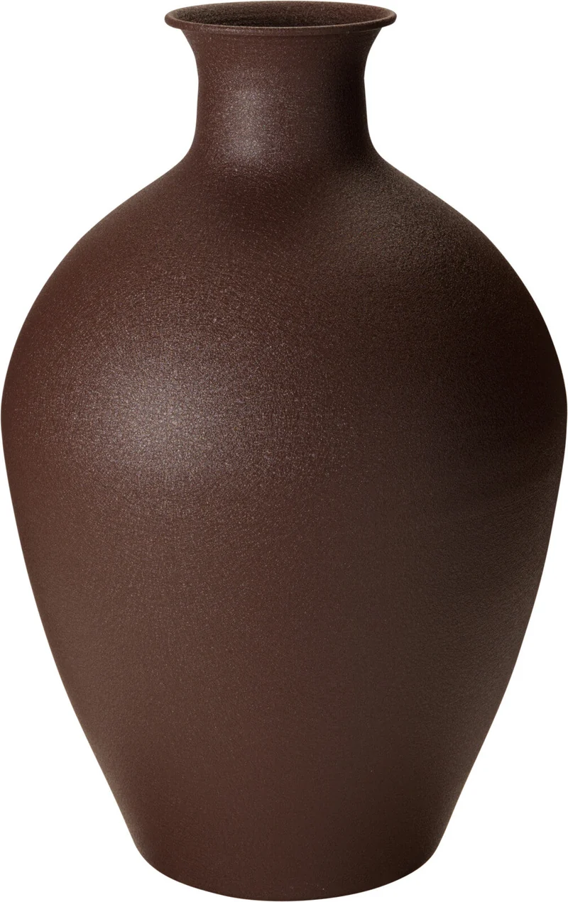 VAAS ''CROCK'' METAAL DONKERBRUIN D31,5 H46CM