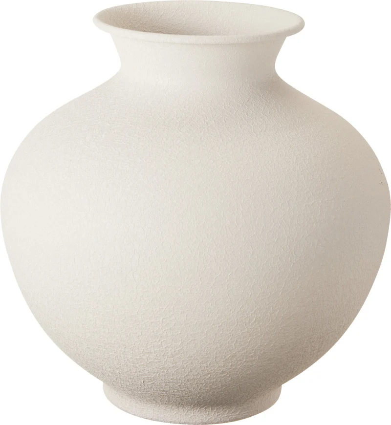 VAAS ''CROCK'' METAAL OFF WHITE D22,5 H23CM