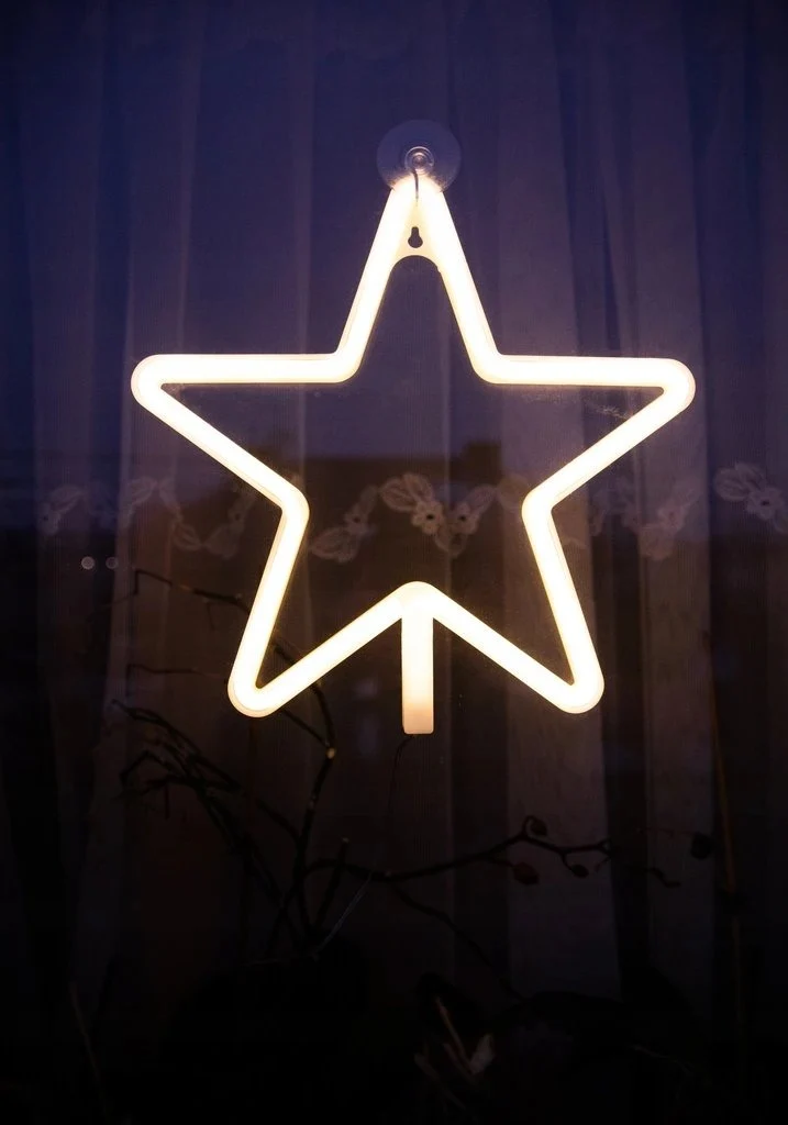 LED kerst ster - Warm wit - USB + batterijen