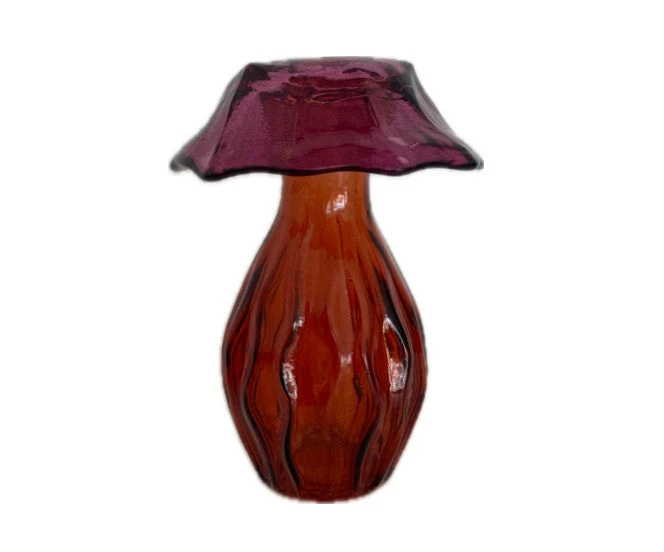 Mushroom glass bottle terra gray/terra d8.8x12h