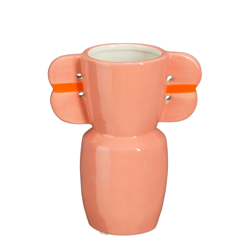 Cleo vaas roze - l16xb9,5xh18,5cm