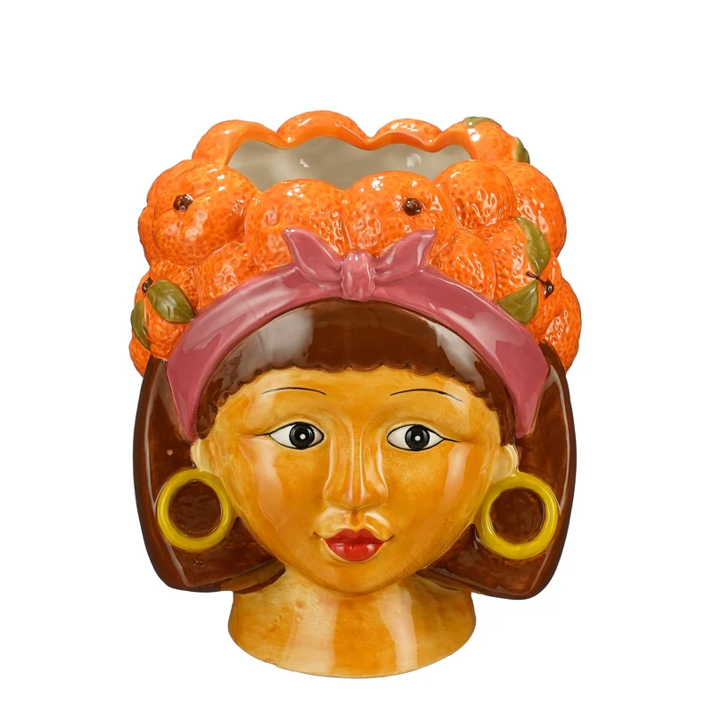 Funny pot oranje - l20xb20xh22cm