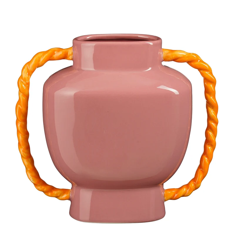 Viva vaas roze - l28xb13xh26cm