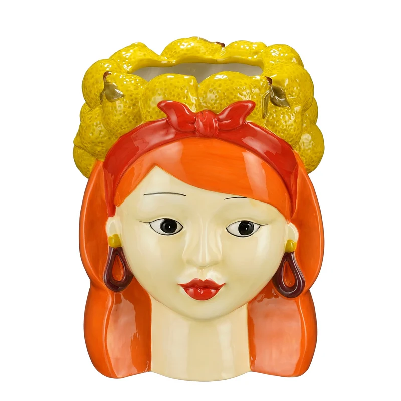 Funny pot geel - h24,5xd19,5cm