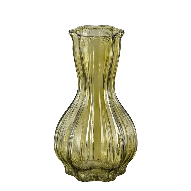 Vaas l.groen - h25,5xd14cm glas