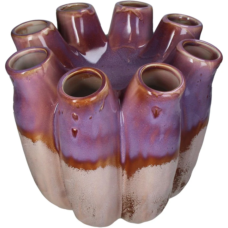 Vase Stoneware Purple 29x29x28cm