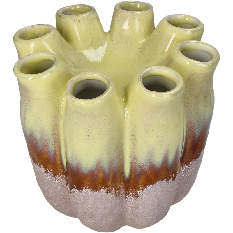 Vase Stoneware Brown 19.5x19.5x19cm