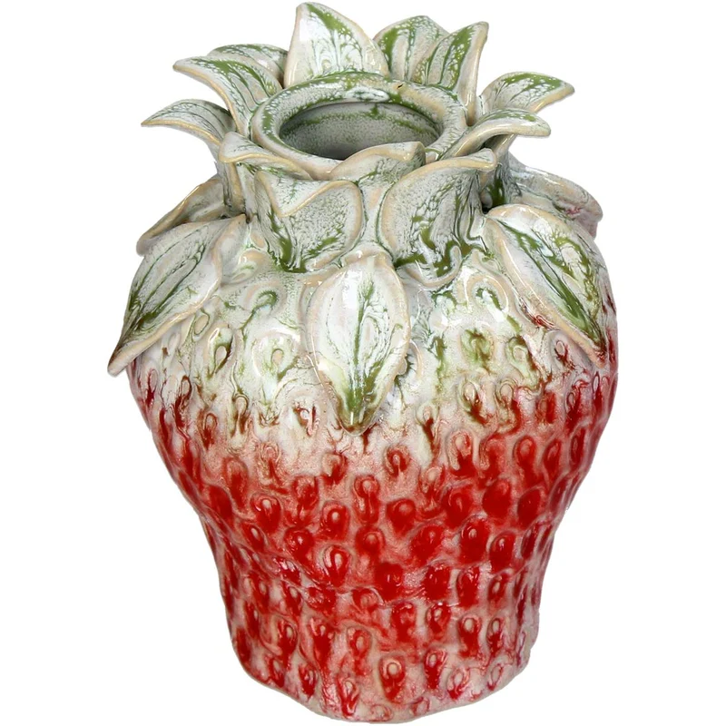 Vase Stoneware Red 11.5x11.5x15cm