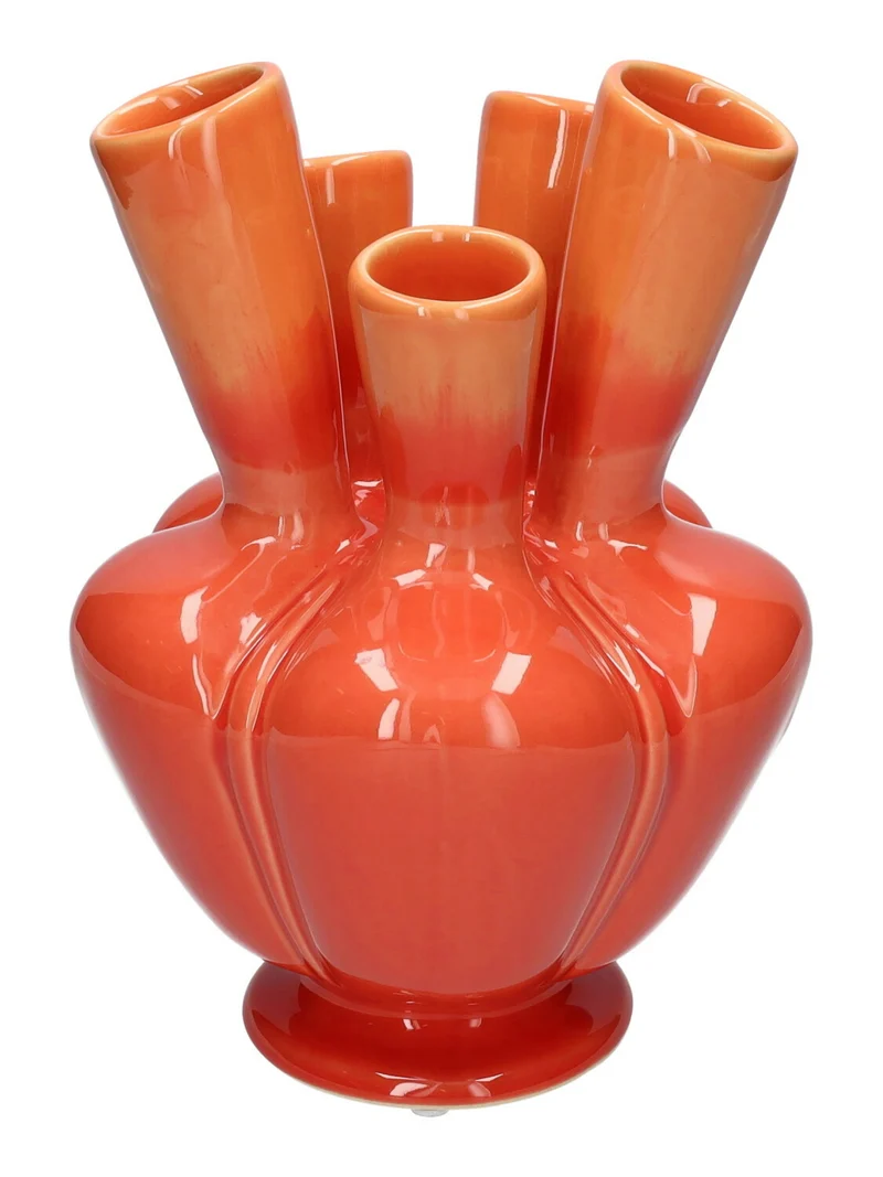 Vase Talia d15.5xh21cm orange/cherry