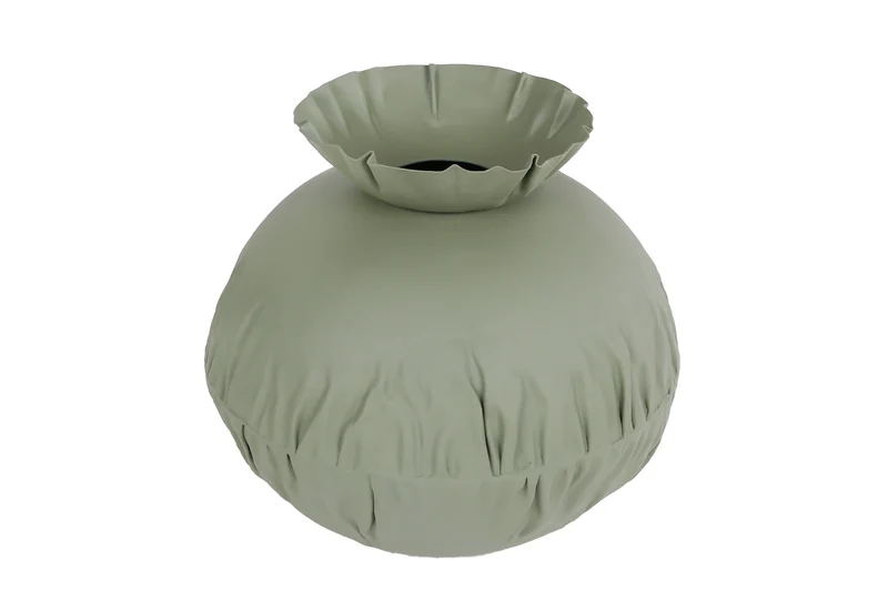 Vaas "Mira" L l.groen metaal 24,5x24,5x21,5cm