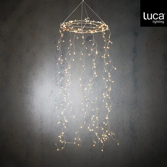 Kroonluchter klassiek wit 240led IP44 met timer - l100xd30cm