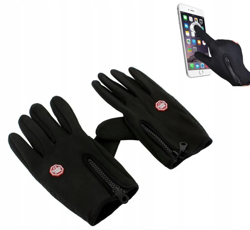 Handschoen voor touchscreen - zwart - neopreen