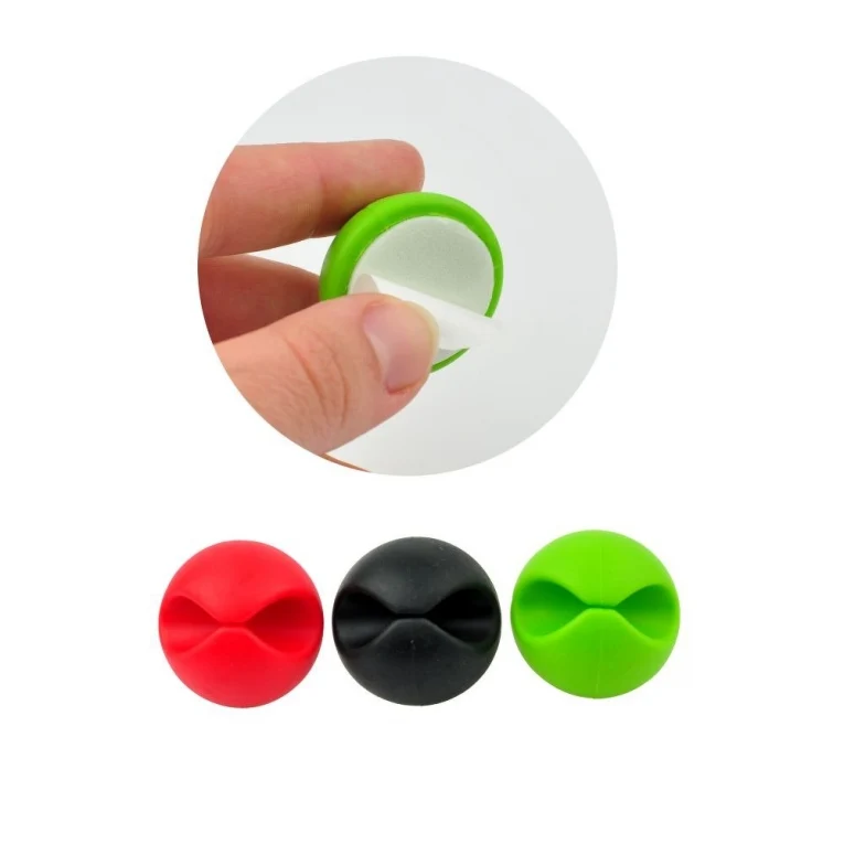 Kabelhouder Zelfklevend - Groen 4 Stuks