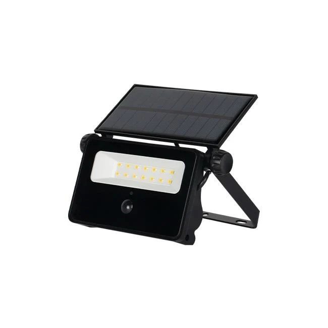 Solar LED schijnwerper - 10W - 200 Lumen - Neutraal wit - Met PIR sensor
