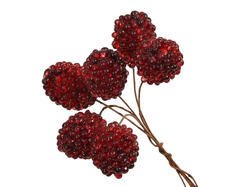 pb. 12 bundle of 6 blueberries red 28 mm