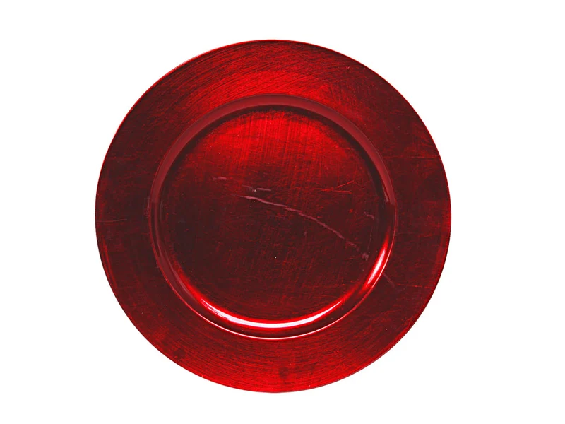 pc. 1 plastic plate red Ø33 cm