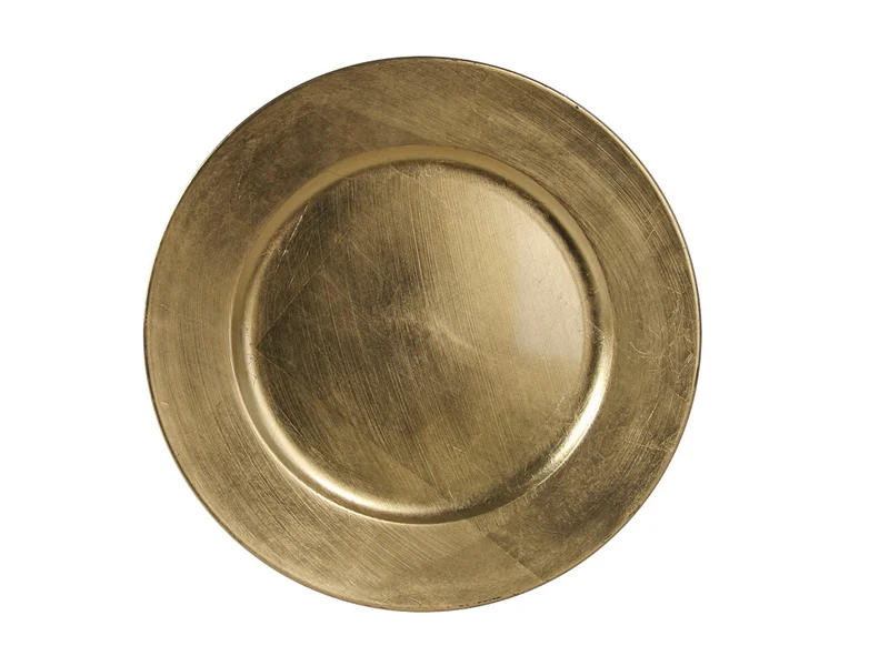 pc. 1 plastic plate gold Ø20 cm