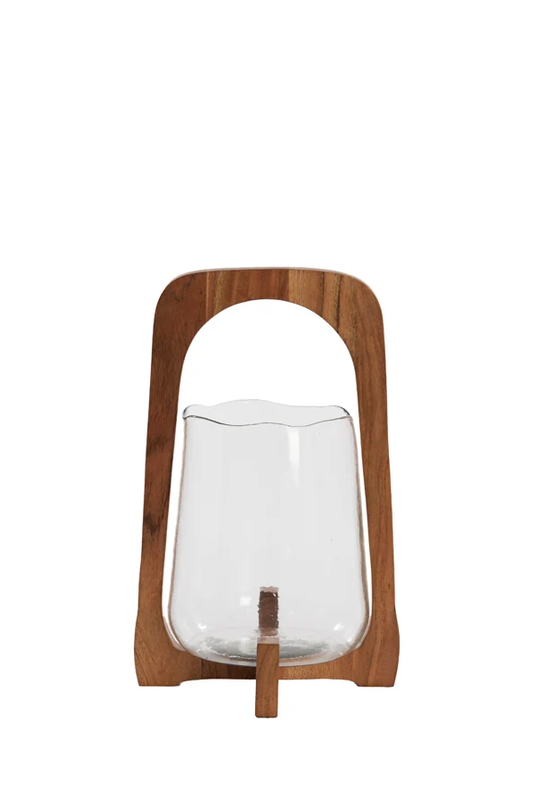 Light & Living windlicht ANOSY - Ø21.5x35cm - bruin