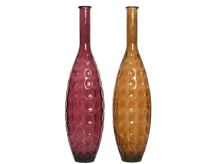 Vaas recycled glas fading 2kl.ass - dia26-H100cm - assortie