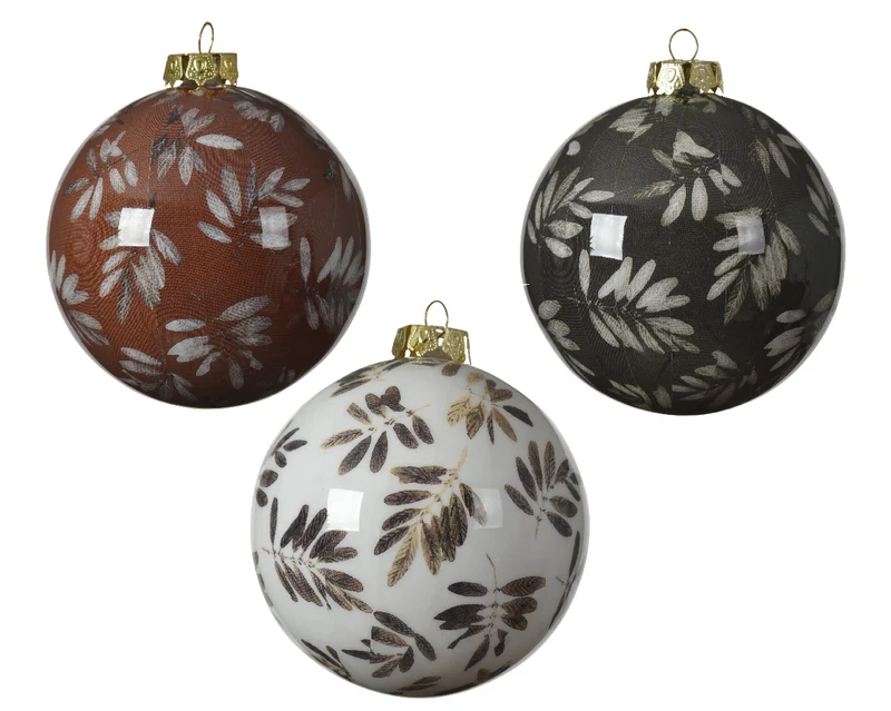 Kerstbal foam 3kl.ass - dia8cm - assortie