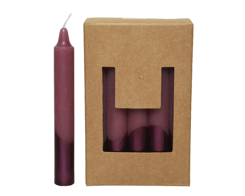Giftbox a 10 Kaars wax dipped metallic dia1.3-H10.5cm - Velours
