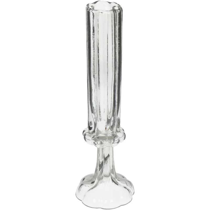 Vase Flute Glass Clear 9x9x26.5cm