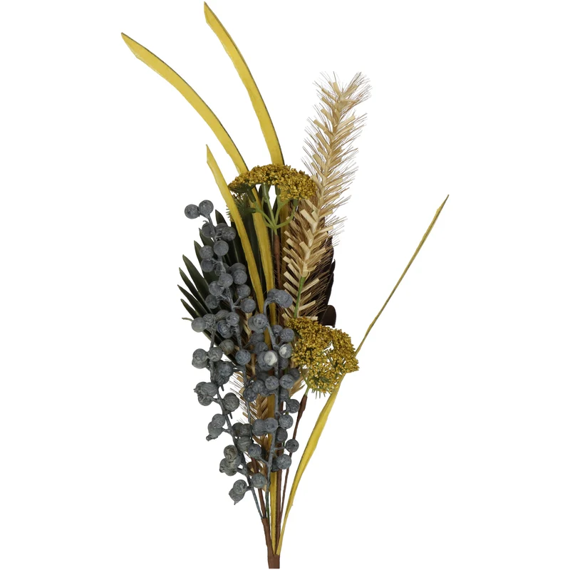 Wild Flower Bouquet Plastic Grey 51cm