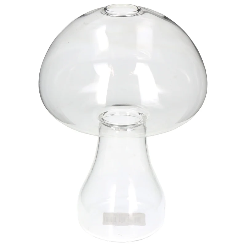 Vase Mushroom Glass Clear 12.5x12.5x17.5cm