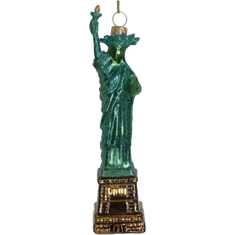 Ornament Statue Glass Turquoise 16cm
