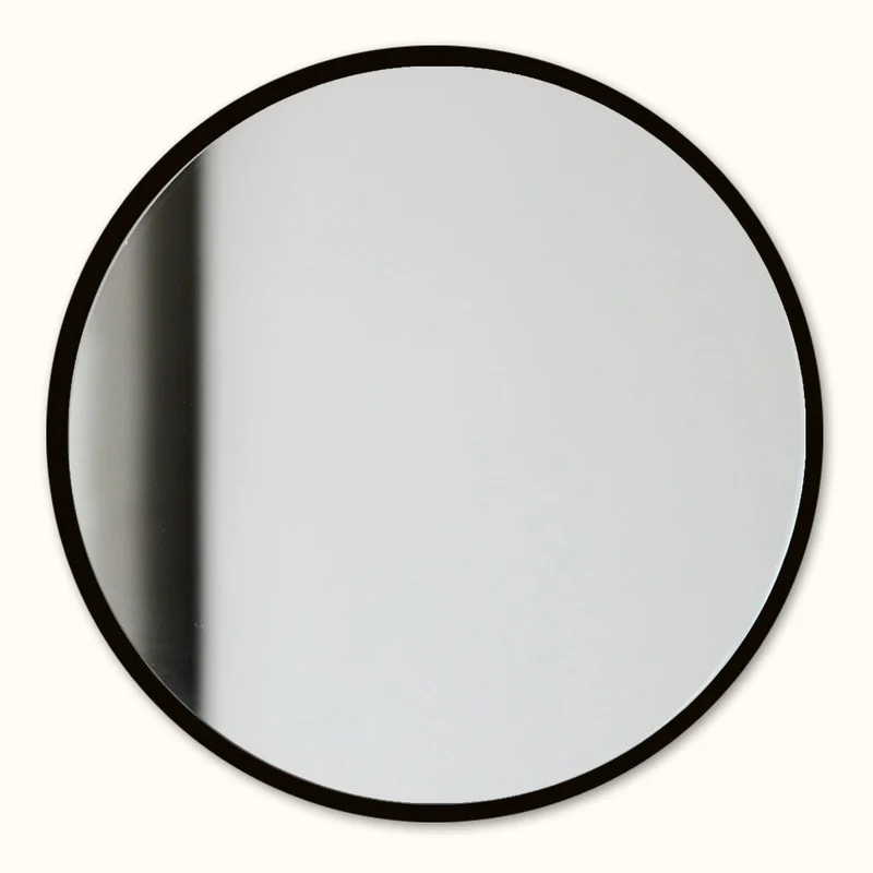 Magnetische spiegel - zwart - Ø16 cm