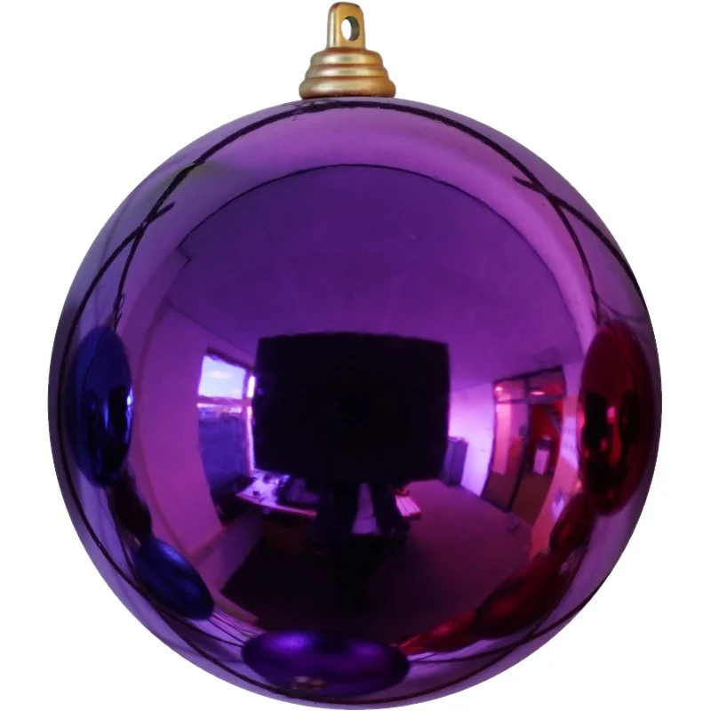 Kerstbal paars glans