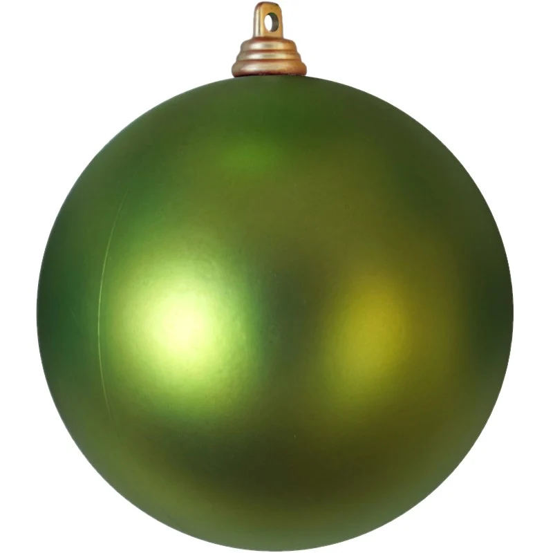 Kerstbal lime groen mat