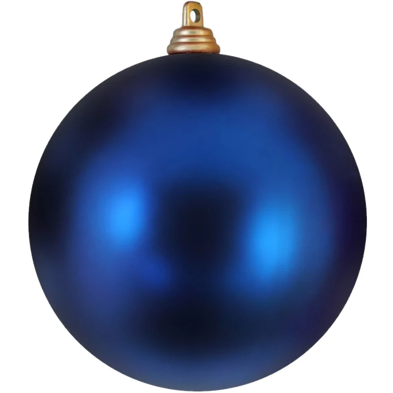 Kerstbal donker blauw mat