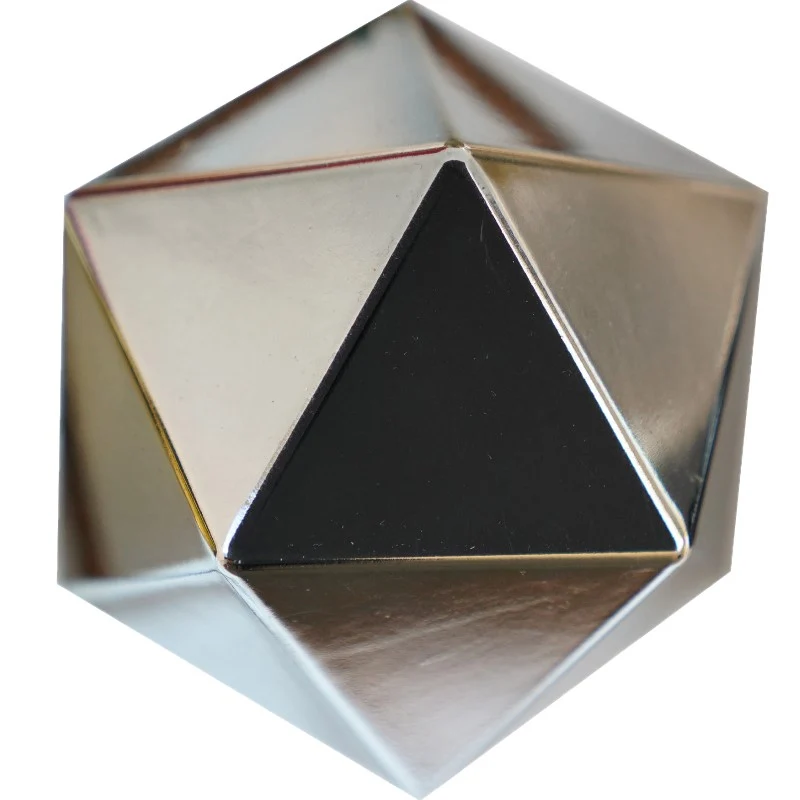 Geometrisch kerstbal zilver