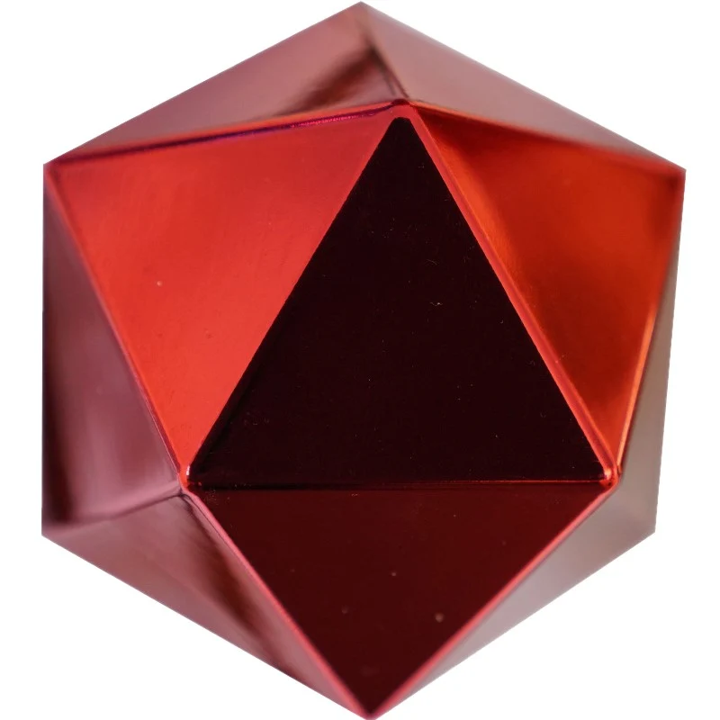 Geometrisch kerstbal rood