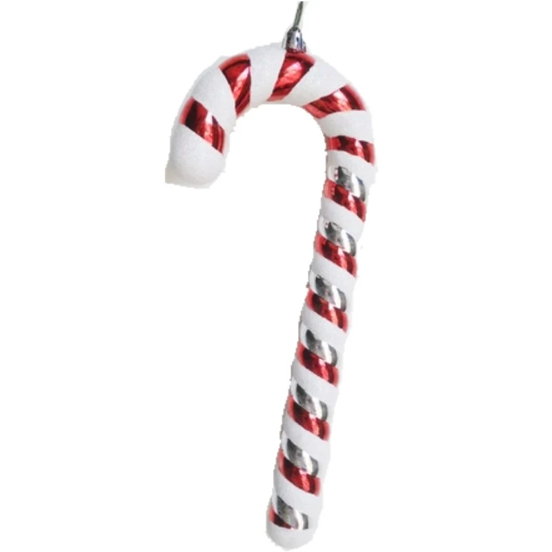 Candy Cane rood/wit plastic 26cm