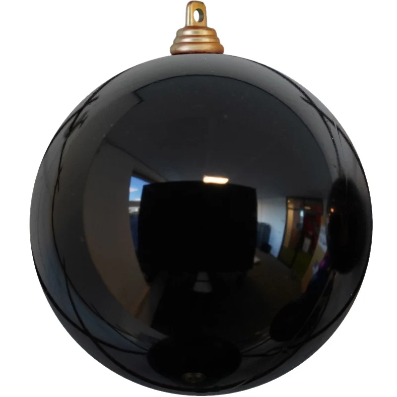 Kerstbal zwart glans