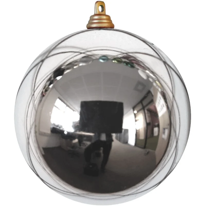 Kerstbal zilver glans