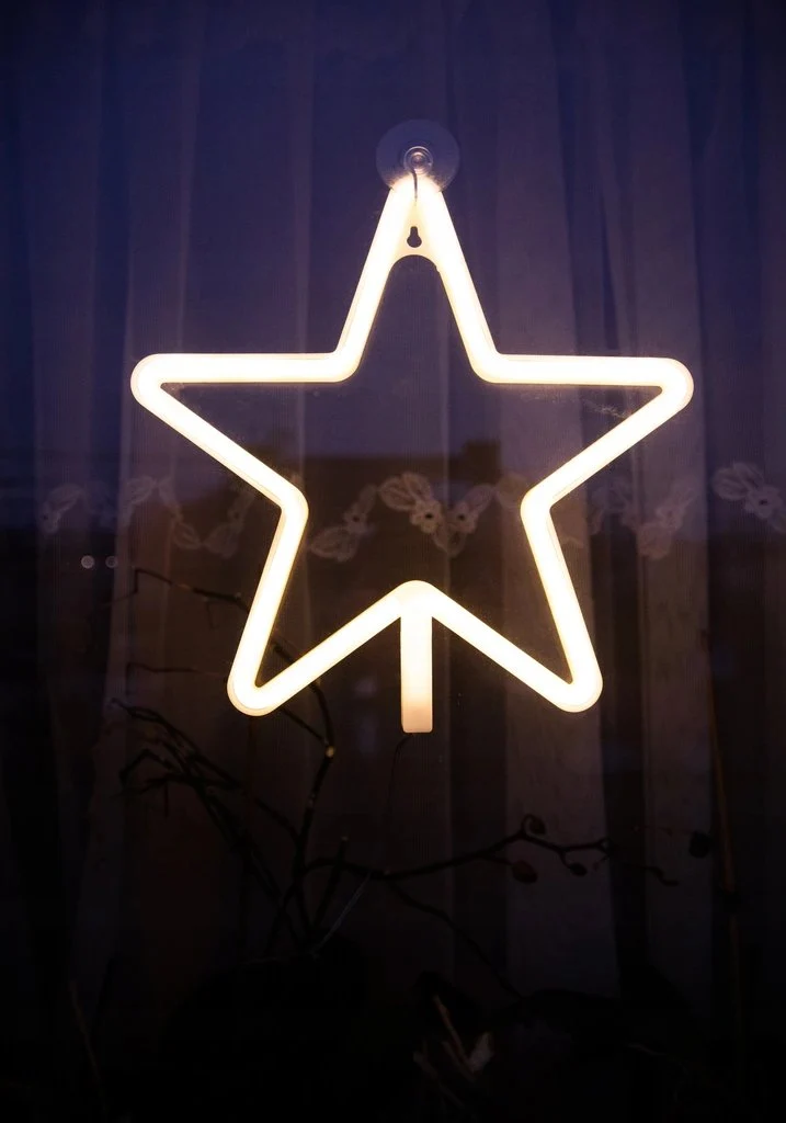 LED kerst ster - Warm wit - USB + batterijen