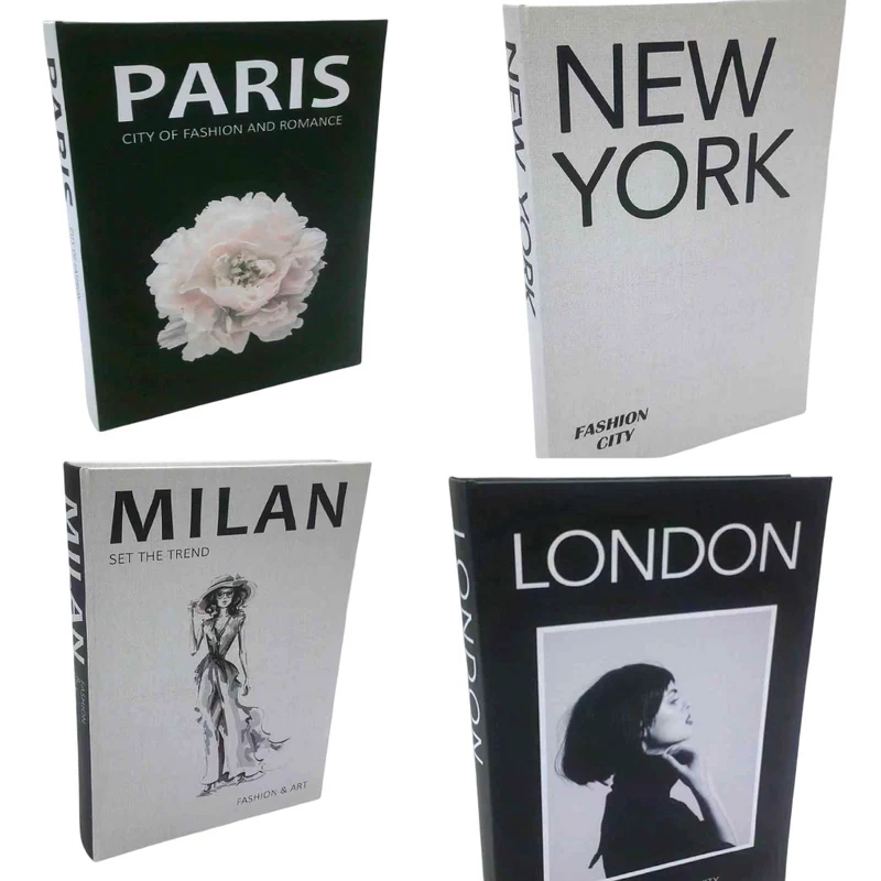 Books Set/2 City's 30x21x7cm 4 assortie