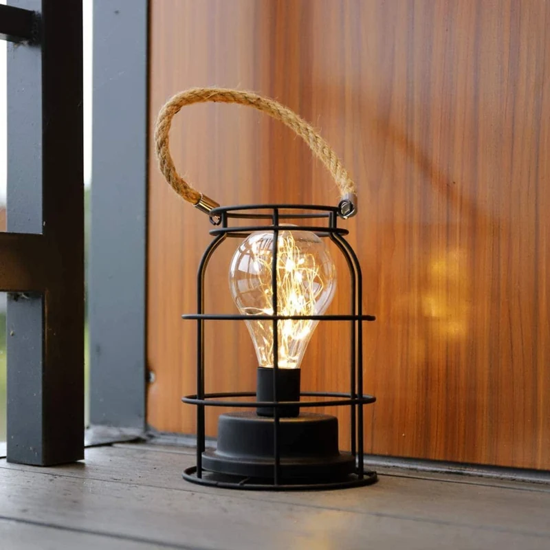 LED lantaarn - batterijen en USB - Warm wit