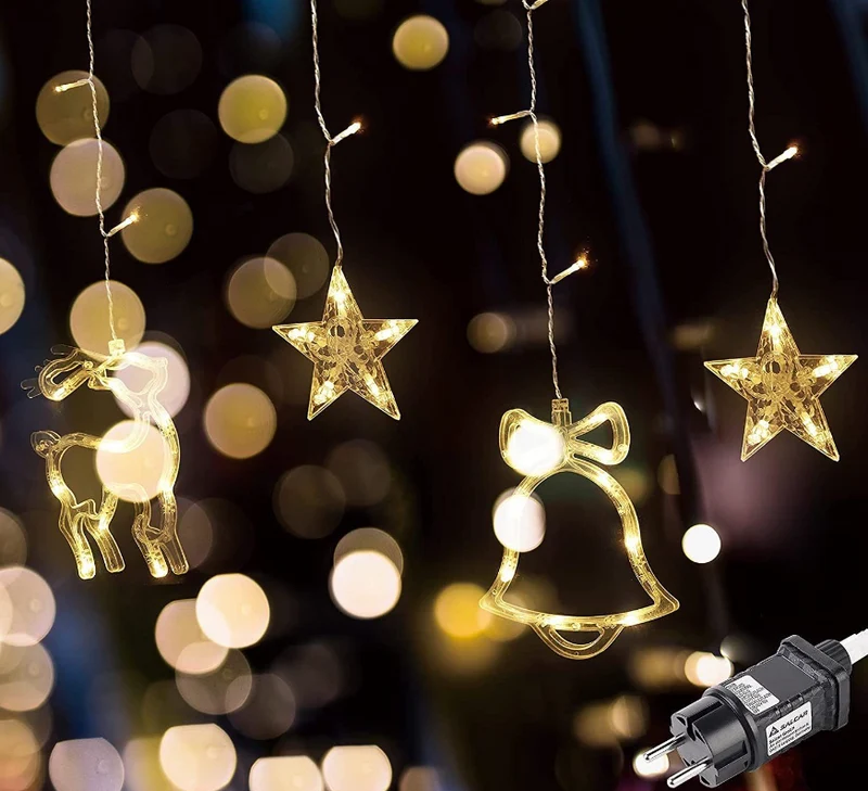 LED kerstfiguurtjes set - 2 meter - Met stekker