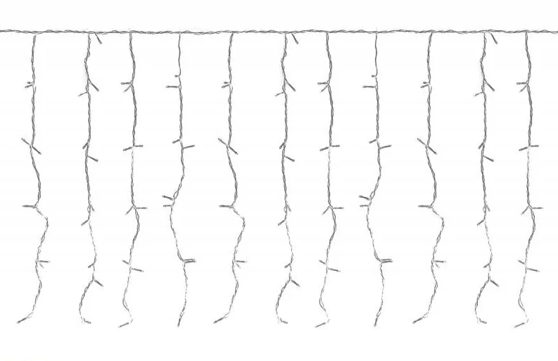 Led gordijn kerst - 5 meter - 33 strings - warm wit - 330 leds